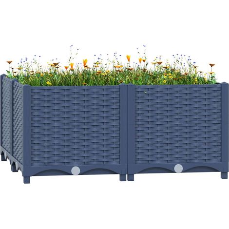 vidaXL Arriate polipropileno 80x80x38 cm (1/5)
