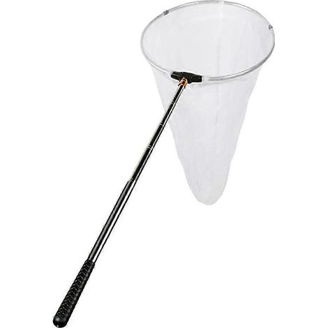 Épuisette télescopique d'extérieur à papillons, filet de pêche rétractable avec poignée en acier inoxydable. (1/4)