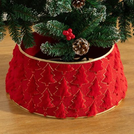Arbre De Noël - Cache-Pied D'Arbre 60 Cm - Pour Arbre Artificiel - Couverture Circulaire Pour Masquer La Base Et Les Câbles - 1 Pièce (1/5)