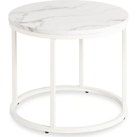 Agnes Couchtisch 53 cm Weißer Marmor Modern (1/5)