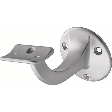 Supporto per corrimano 3505 alluminio argento anodizzato D. piastra a parete 56mm