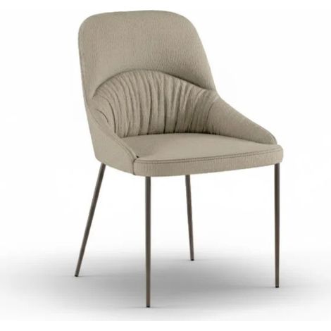 Shell, Set di 4 sedie in tessuto easy-clean Beige (54cm X 63cm H. 89cm)  Duzzle (1/5)