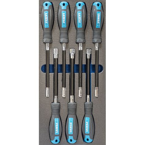 Destornilladores vaso serie 7 55-13mm bandeja termoformada blanda Fervi TM01/029 (1/2)
