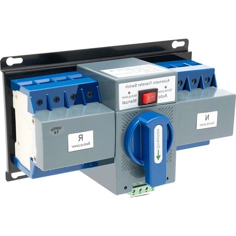Interruptor de transferencia automática, conmutación rápida, alta estabilidad, 220 V, azul (1/2)