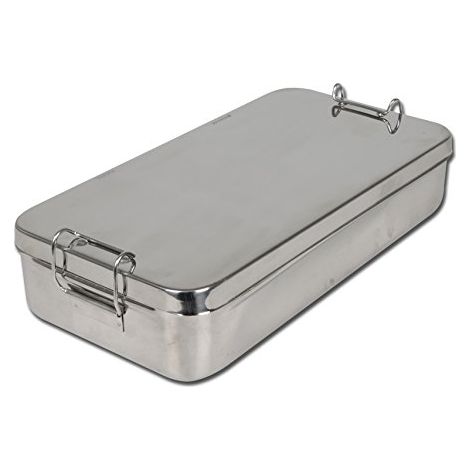 GIMA 26671 Scatola Acciaio Inossidabile, con Manici, 30 x 15 x H 6 cm (1/3)