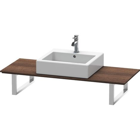 Consola Duravit X-Large para lavabos de sobremesa y lavabos empotrados, 027C, con un hueco, para esquina derecha, profundidad 550 mm, Color (frente/cuerpo): Castaño Oscuro - XL027C05353