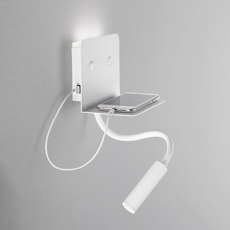 Applique Moderna Level Metallo Bianco Led 6W 3000K (1/3)