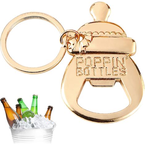 Porte-clés pour biberon, décapsuleur, cadeau de bière, cadeau pour homme, décapsuleur de bière, cadeau pour les fêtes, cadeaux de nouveau-né (1/5)