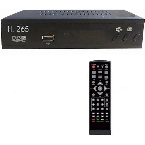 Tuner TV numérique DVB-T2 HEVC 265, décodeur haute définition DVB-T2 265 1080p, récepteur TV terrestre USB, configuration EPG (1/5)