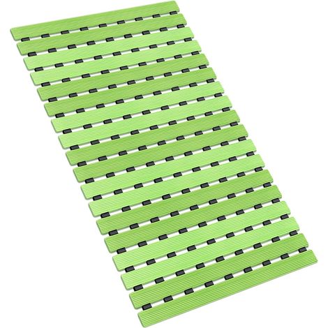 Alfombrilla de baño ecológica, de secado rápido y antideslizante para baño y cocina, con ventosas de TPE resistentes, 40 x 63 cm (verde degradado).