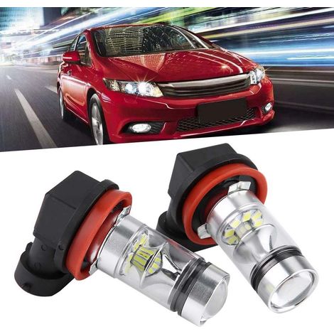 2er-Pack H8 H9 H11 6000K Superhellweiße 100W LED-Lampen für Nebelscheinwerfer und Fernlicht (1/5)