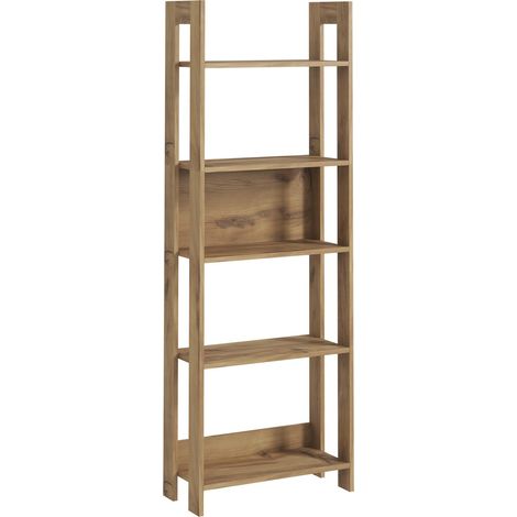 Libreria in legno "Country" - 64 x 30 x 180 cm - Marrone