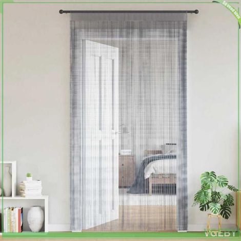 4102049 Rideaux à fils 2 pcs gris clair 100x250 cm (1/5)