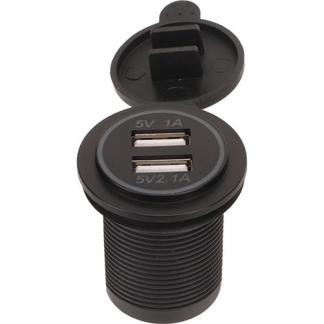 Chargeur de voiture USB universel à charge rapide, léger et portable, anti-rayures, rouge (1/5)