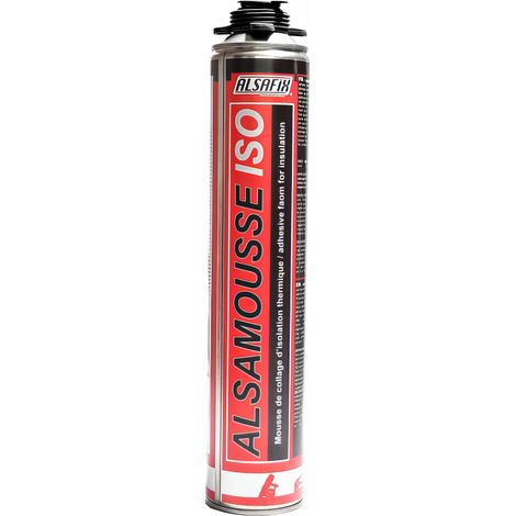 Alsafix – Mousse polyuréthane expansive 750 ml – Adhérence forte sur béton, bois, métal – Séchage rapide, faible expansion – Pour panneaux d'isolation