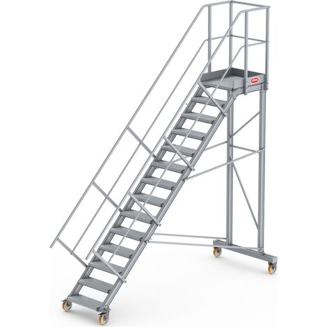 Altrex Podesttreppe fahrbar 45° 14 Stufen