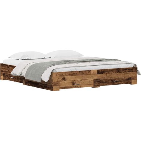 Maison Exclusive - Struttura del letto con cassetto Legno vecchio 180 x 200 cm (1/5)