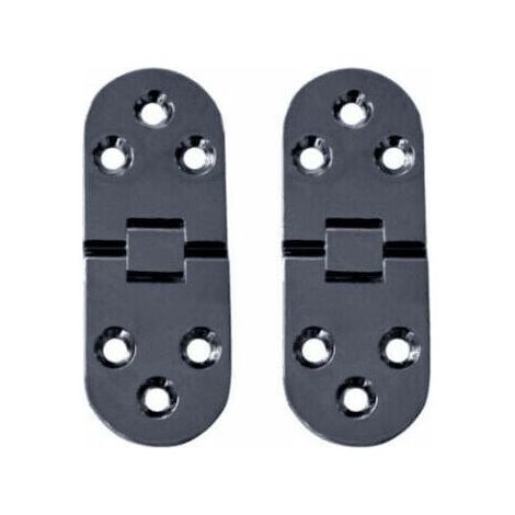 10 bisagras plegables para mesa, puerta de armario, de aleación de zinc, con borde redondo y tornillos, para mesa de cocina y muebles. (1/4)