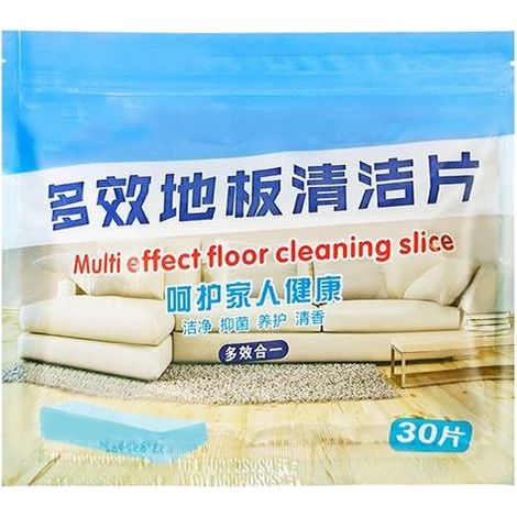 Lot de 30 comprimés nettoyants multi-usages pour sols, dissolvants dans l'eau, parfumés, pour carrelage et parquet, entretien ménager et hygiène. (1/5)