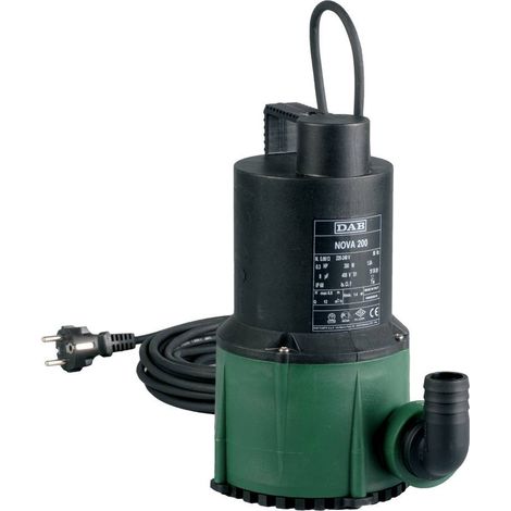 DAB – Pompe de relevage submersible 4.800 L/u – 190W – Hauteur de refoulement 4,9 m – Corps solides jusqu'à 5 mm – Pour eaux claires