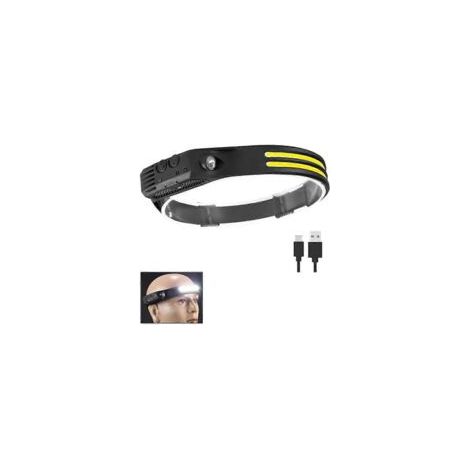 Linterna frontal recargable, 1000 lúmenes, haz de luz amplio de 230°, ultrabrillante, con sensor manos libres, LED de 1500 mAh, resistente al agua IPX5 y ligera. - Crezuo