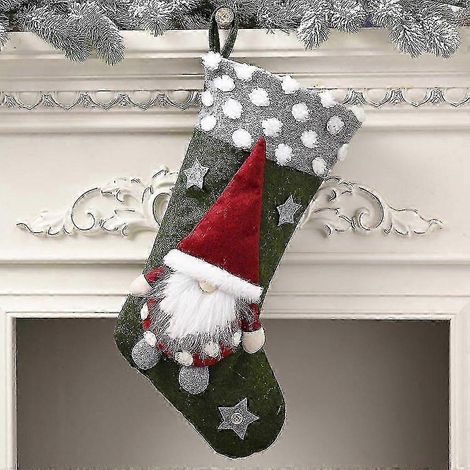 Chaussettes de Noël, sac cadeau, décorations de Noël, bonbons pour enfants, chaussettes de Noël (1/2)