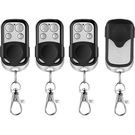 4Pcs Telecommande Portail 433.92 MHz, Universelle Rolling Code Telecommande Duplicateur, Télécommande Garage sans Fil à 4 Boutons pour Porte Garage Électrique avec Couvercle Coulissant (1/5)