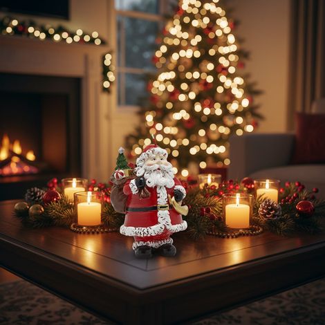 Candela a forma di Babbo Natale per decorazioni natalizie -Senza sacco (1/4)