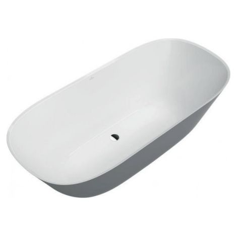 Baignoire VB Theano 1750x800x506mm Duo autoportante ColorOnDemand Blanc Pierre (1/4)