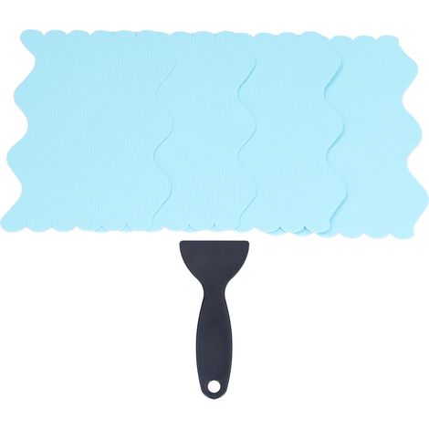 Bandes adhésives imperméables et sûres pour baignoire, douche et escaliers, cuisine, salle de bain et sol. Elles sont dotées d'un racloir. (1/5)