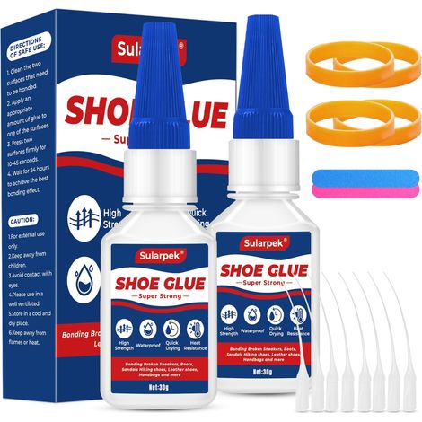60g Colle Chaussure, Colle Chaussures Semelle Extra Forte, Flexible et Transparente, pour Réparer Toutes Sortes (1/5)