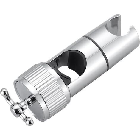 Support de douche réglable 16-28 mm, support de douche de rechange en ABS avec 2 crochets, accessoires pour pommeau de douche (1/5)