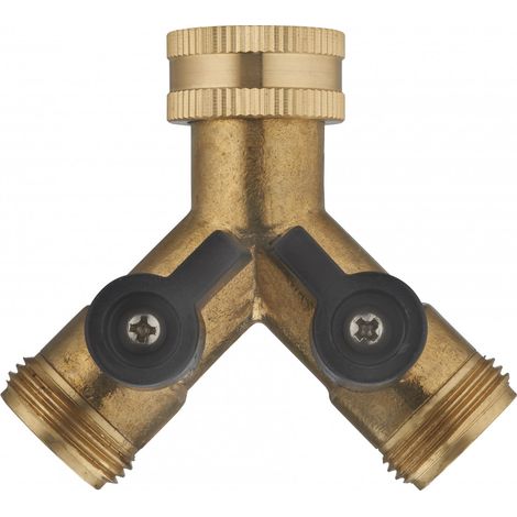 Raccord Nez de Robinet d'Arrosage Automatique en Laiton Double Sortie en Y AROZ
