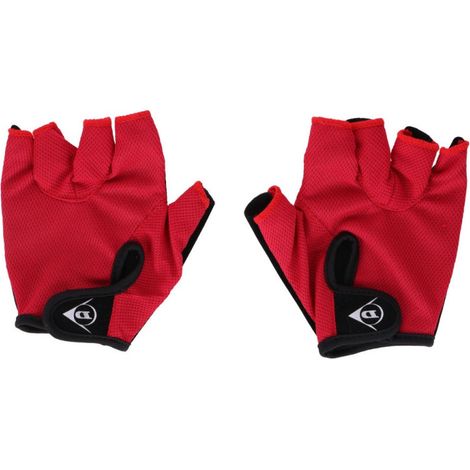 2er-Set fingerlose Fahrradhandschuhe, rot-schwarz, Größe M, DUNLOP