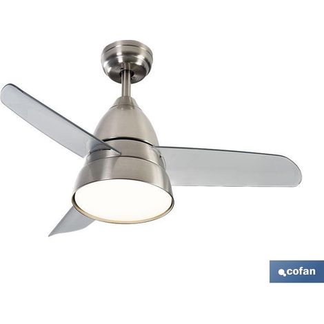 VENTILADOR DE TECHO DE ACERO CON LUZ LED 92 CM 55 W (1/4)