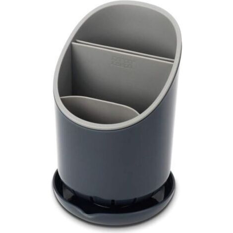 Égouttoir à couverts, organisateur d'évier, boîte de rangement pour ustensiles et couteaux avec égouttoir - Gris (1/4)