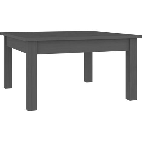 Maison Exclusive - Mesa de centro de madera maciza de pino gris 5