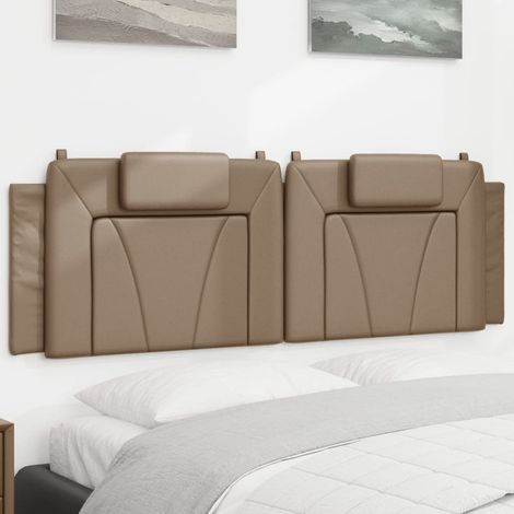 Kopfteil-Kissen "Viana" Cappuccino-Braun 160 cm Kunstleder