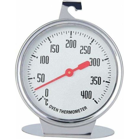 [NON UTILIZZATO]  Termometro da forno, indicatore di temperatura a lettura istantanea, sonda in acciaio inox con gancio per cottura al forno o al barbecue - 7 x 9 cm,