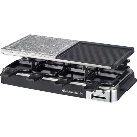 1200 W Raclette-Set 8 Raclette-Schalen, einstellbarer Thermostat (1/2)