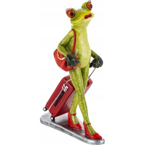 Dekorative Figur 18 x 13 x 5,5 cm – Frosch mit Koffer (Tourist) (1/5)