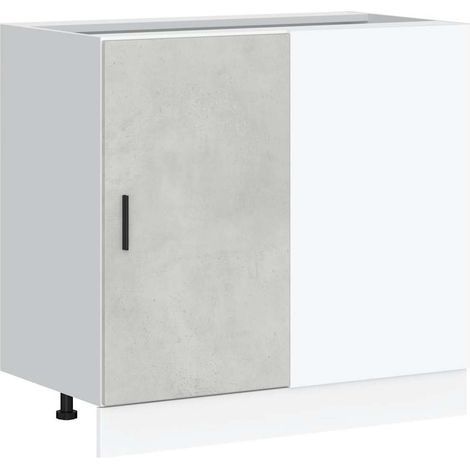 Maison Exclusive - Mobile Base Lavello “Lyon” Grigio Cemento in Legno Multistrato