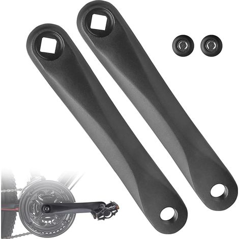 Lot de 2 Bras de Manivelle pour Vélo de 170mm en Alliage d'aluminium Une Paire Gauche Droite pour BBS01 BBS02 BBS01B BBS02B BBS-HD Noir Pièces de rechange Remplacement pour manivelle VTT(Gauche) (1/5)