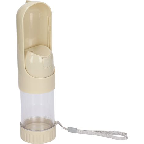 2-in-1-Wasserflasche für Hunde und Katzen, tragbar und auslaufsicher, Wasserspender für Haustiere, ideal für Reisen und Wanderungen, 350 ml, weiße Farbe. (1/5)