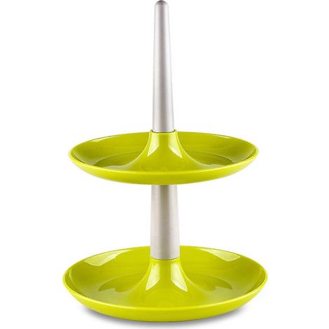 2-stöckiges Aufbewahrungstablett für Süßigkeiten, Kekse und Cupcakes, Multifunktionsbehälter (1/5)