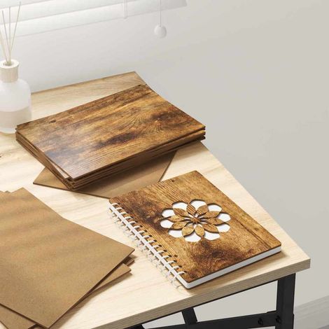 vidaXL Panneaux décoratifs 50 pcs Chêne fumé 15 x 21 x 0,27 cm