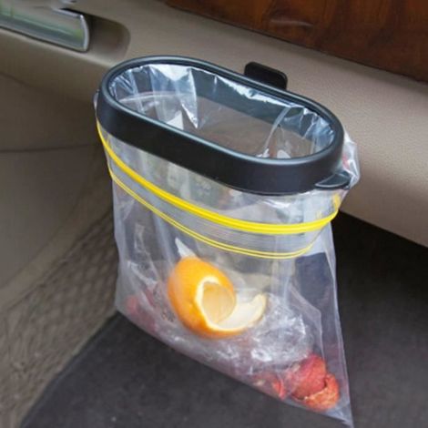 Rangement,Sac poubelle voiture poubelle Auto pliable voiture organisateur cadre véhicule cadre sac poubelle rangement support (1/4)