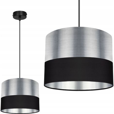 LAMPE DE PLAFOND SUSPENDU ABAT-JOUR CHROME LED (1/5)