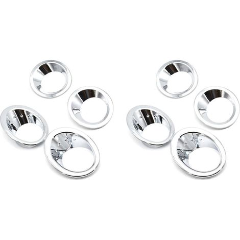 4x pour Nissan Qashqai/Dualis J10 2007-2009 - Cache chromé pour feux antibrouillard avant et arrière - Moulure de garniture de pare-chocs (1/5)