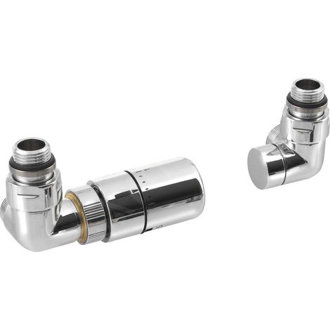 Sapho Corner - Jeu de raccordement thermostatique triaxial, version gauche, chrome CP1011LS (1/4)